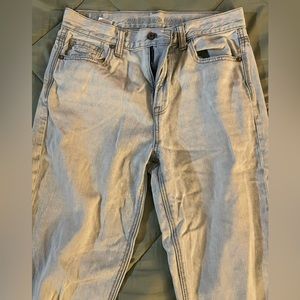 American Eagle light wash mom jeans, size 4 regulars.